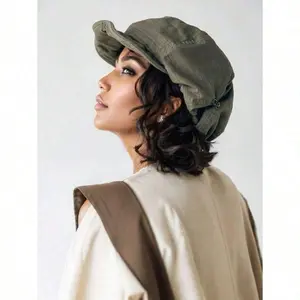 Beret・Retro Artistic Style Newsboy Cap | Large Size, Three-Dimensional, Makes The Face Look Smaller・Slouchy Style, Versatile | A Must-Have For Artistic Style Women To Go Out In Spring And Autumn・Retro Wear | New Style, Breathable・ Painter Hat Elements