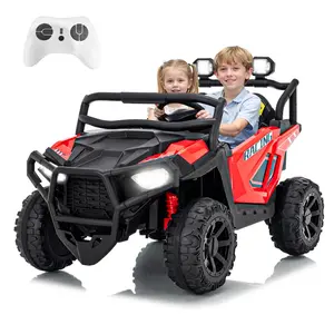 Summervibes Flash Sale Toy Items: 24V 2-Seater Kids Electric UTV, equipped with remote control and 4-wheeler suspension. 3 speeds up to 6 MPH, built-in LED lights and Bluetooth music, perfect ride-on truck for kids aged 2-8