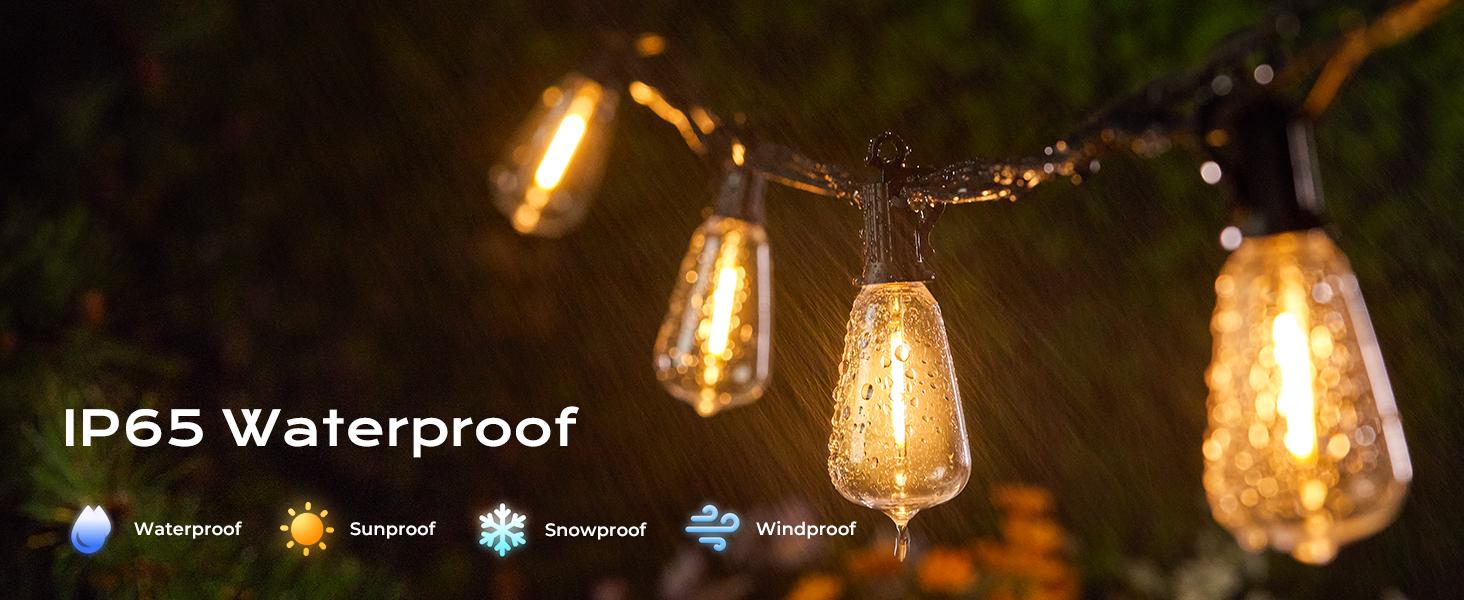 Brightown 52FT Solar String Lights Outdoor Waterproof, Patio Lights with Remote and 15+1 LED Shatterproof Bulbs, Dimmable & Timable, 3 Light Modes, Solar Lights Outdoor for Yard Garden Camping Party Brightown 52FT Solar String Lights Outdoor Waterproof, Patio Lights with Remote and 15+1 LED Shatterproof Bulbs, Dimmable & Timable, 3 Light Modes, Solar Lights Outdoor for Yard Garden Camping Party