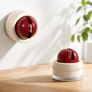 Mini Suction Cup Sharpening Stone, Spherical Suction Cup Quick Sharpening Tool, Household Kitchen Knife And Scissor Tool Artifact, Repairing and Restoring. (Milk White Red)
