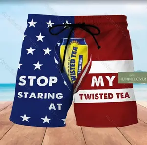 Twisssted Tea Shorts Men, Stop Staring At My Twisted Tea Shorts Swim Trunks