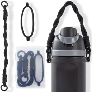 Bottle Silicone Handle Strap,Compatible Owala Freesip Water Bottle - Fits 16oz to 40oz, Water Bottle Carrier Grip Accessories for Running Bike, Gym Or Jogging Drinkware Stylish Cup Tumbler