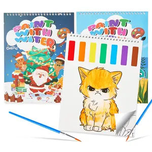 Leven Paint with Water Coloring Books for Kids 2 Pack - Mess Free Watercolor Paintings for Toddlers, Preschoolers & Kids Ages 3-12 | Gift for Boys Girls | Arts & Crafts Travel Activity Toy