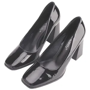 Belovely Classic Block Heel Court Pumps PRINCESS-16 Patent Leather Women's Shoes