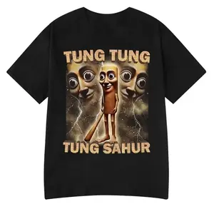 Men Clothing Unisex Italian Brainrot Tralalero Tralala Tung Tung Tung Sahur Bombardiro Crocodilo Funny Meme T Shirt Cotton Tees Soft Breathable Short Sleeve Graphic Casual Streetwear Summer Cool High Quality Gift