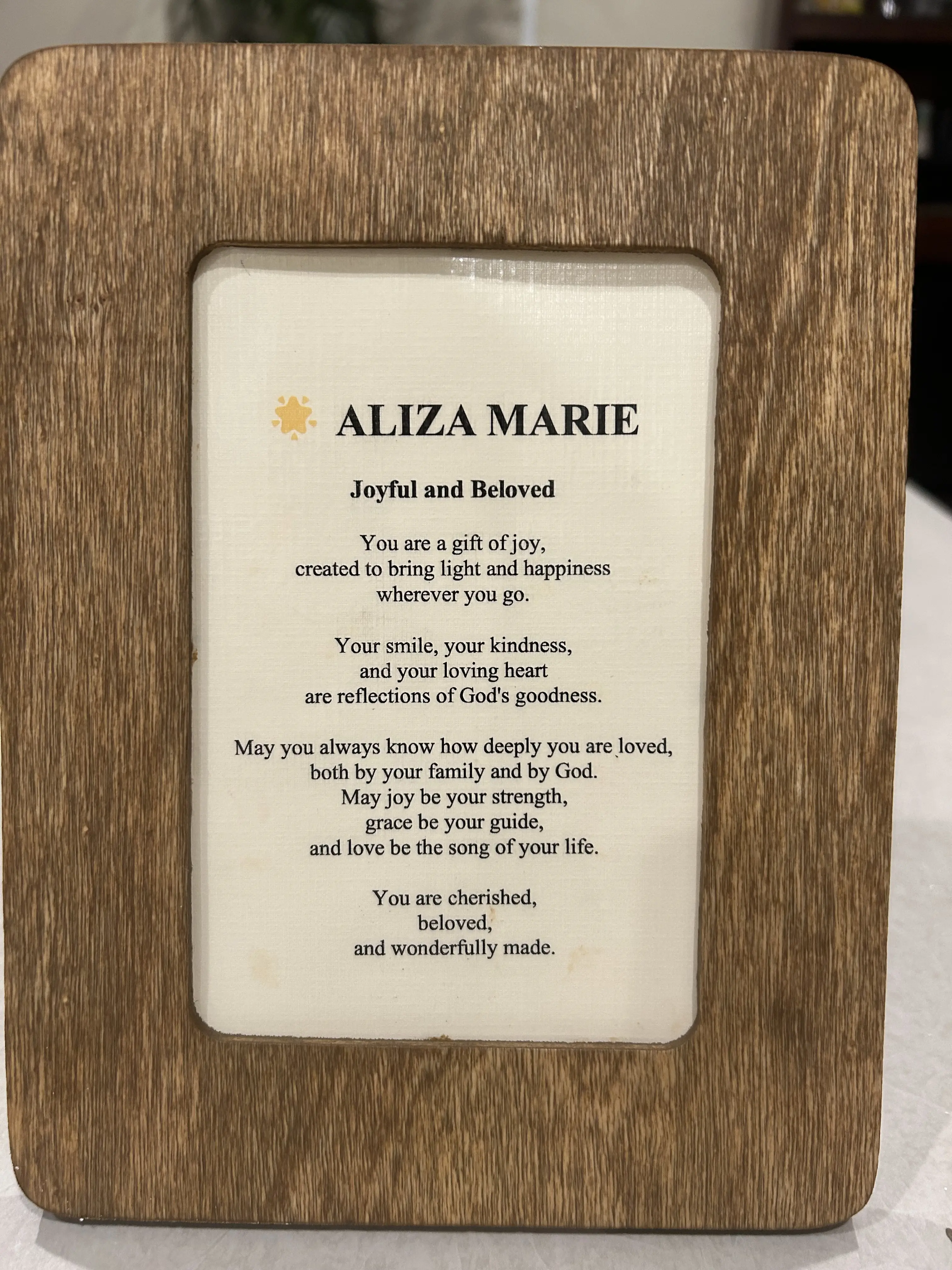 Personalized Wooden Name Blessing Plaque | 6x8 Custom Wood Sign | Handmade Christian Home Décor Gift