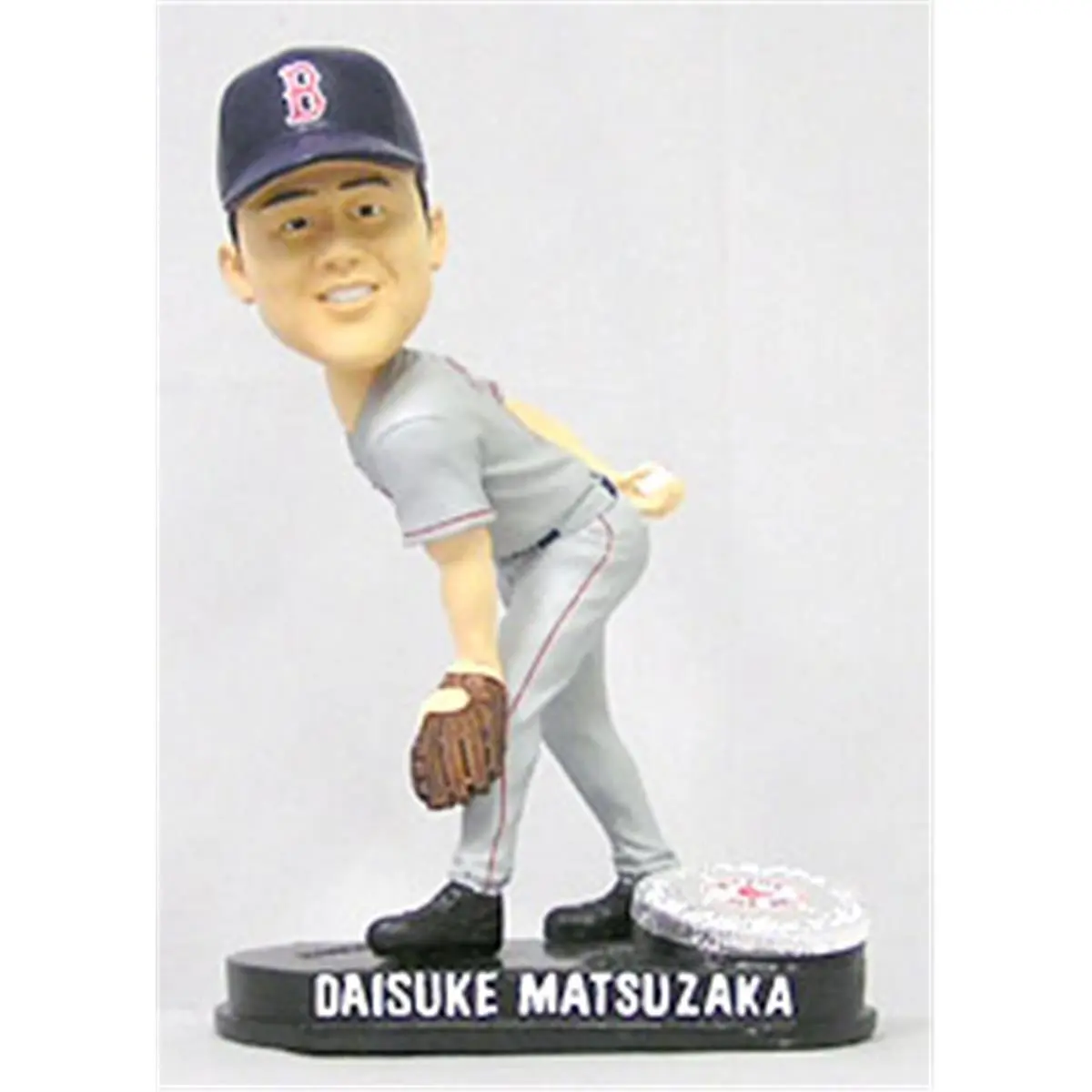 212 MAIN Daisuke Matsuzaka Road Player Figurine, Limited Edition Hand Numbered Blatinum Forever Collectibles Bobblehead with Team Logo, Approx. 8"