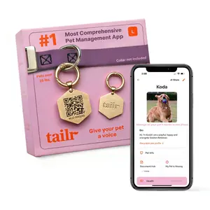 Tailr Classic QR Code Pet ID Tag - Compact Design for Easy Attachment and Versatile Use