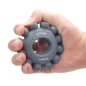 Silicone Hand Grip Strengthener, Adjustable Men Fitness Gripping Ring, Muscle Workout Finger Forearm Exercise Tool with Negative Pressure Sucker