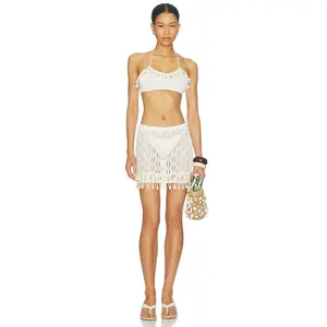 MORE TO COME Scarlette Mini Skirt Set in Natural