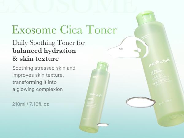 [Official Shop] Exosome Cica Toner | Daily Soothing Toner With Exosome Cica, Heartleaf, Tea Tree | Korean Skin Care for Stressed Skin