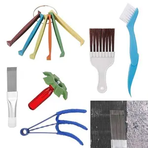 6-Piece Air Conditioner Fin Combs Kit - AC Coil Cleaning Brush, Condenser Straightener for AC Unit Radiators and Evaporators
