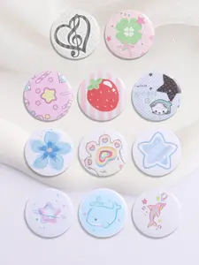 11 Pieces Japanese Manga Candy Color Tinplate Soft Button Pins,Dreamy Sweet Flower Rainbow Paw Print Star Whale Dolphin Brooches, Backpack Clothes Lapel Jacket Badge ,Unisex Daily Accessory,Fashion Jewelry Gift for Friends