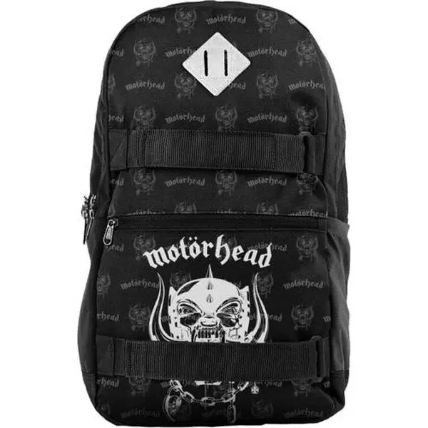 Motorhead - Rocksax - Motorhead - England Logo - Skate Bag with Deck Straps & Laptop Sleeve (Black)  [SPECIAL PRODUCTS] Backpack, 11Cm Depth