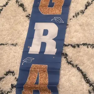 Graduation Decorations Class of 2026 | Congrats Grad Banner - Porch Sign Blue & Silver | Grad Party Decorations 2026 Graduates Party Supplies