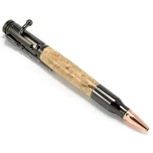 Maple Burl Bolt Action Wood Pen