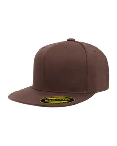 Flexfit 6210 Unisex Premium Fitted Cap - High-Profile Flat Visor, Matching Color Sweatband, Acrylic Plain Fabric, Jeans Compatibility