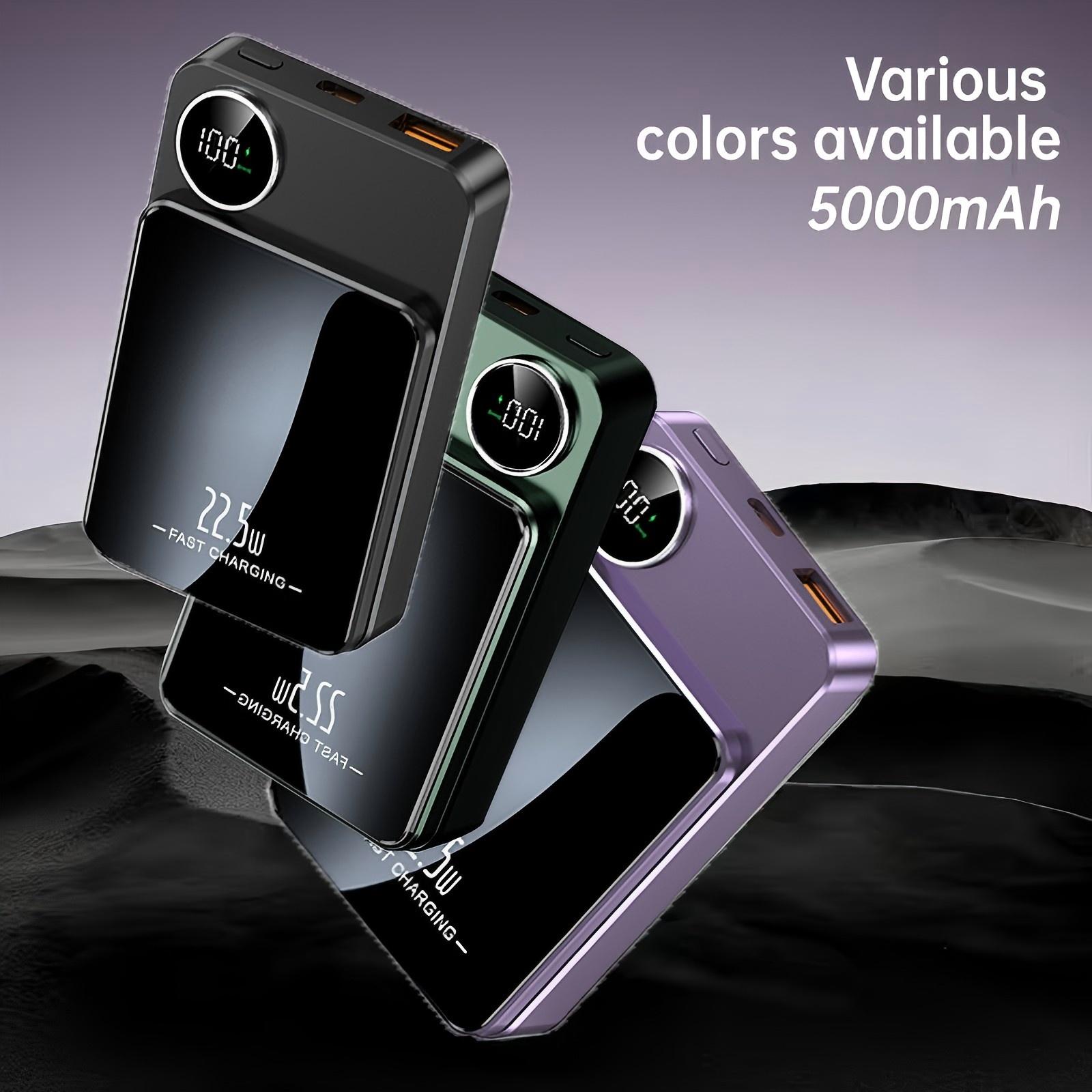 Magnetic Wireless Power Bank 5000/10000mAh, 22.5W/PD20W Fast Charging Portable Charger with LED Power Display, 2 Output & Dual Input External Battery Pack for iPhone 17/16/15/14/13/12/11 & All Android Devices