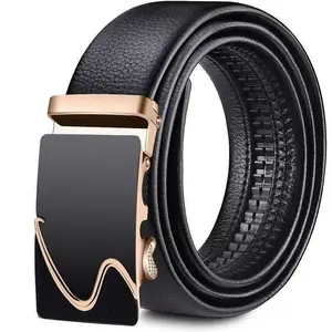 Men's High-End Automatic Iron Buckle Decorative PU Belt Casual, Classic, Fashion