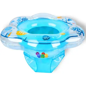 Inflatable Baby Pool Float for Age 6-12 Months with Double Airbag & Safe Seat, Infant Toddler Pool Float for Swim Training, Bathtub Water Play