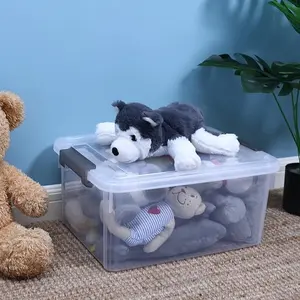 Large Stackable Storage Containers for Organizing Cle1ar Storage Box for Garage, Closet, KitchenCitylife 6 Packs 17 QT Plastic Storage Bins with Lids