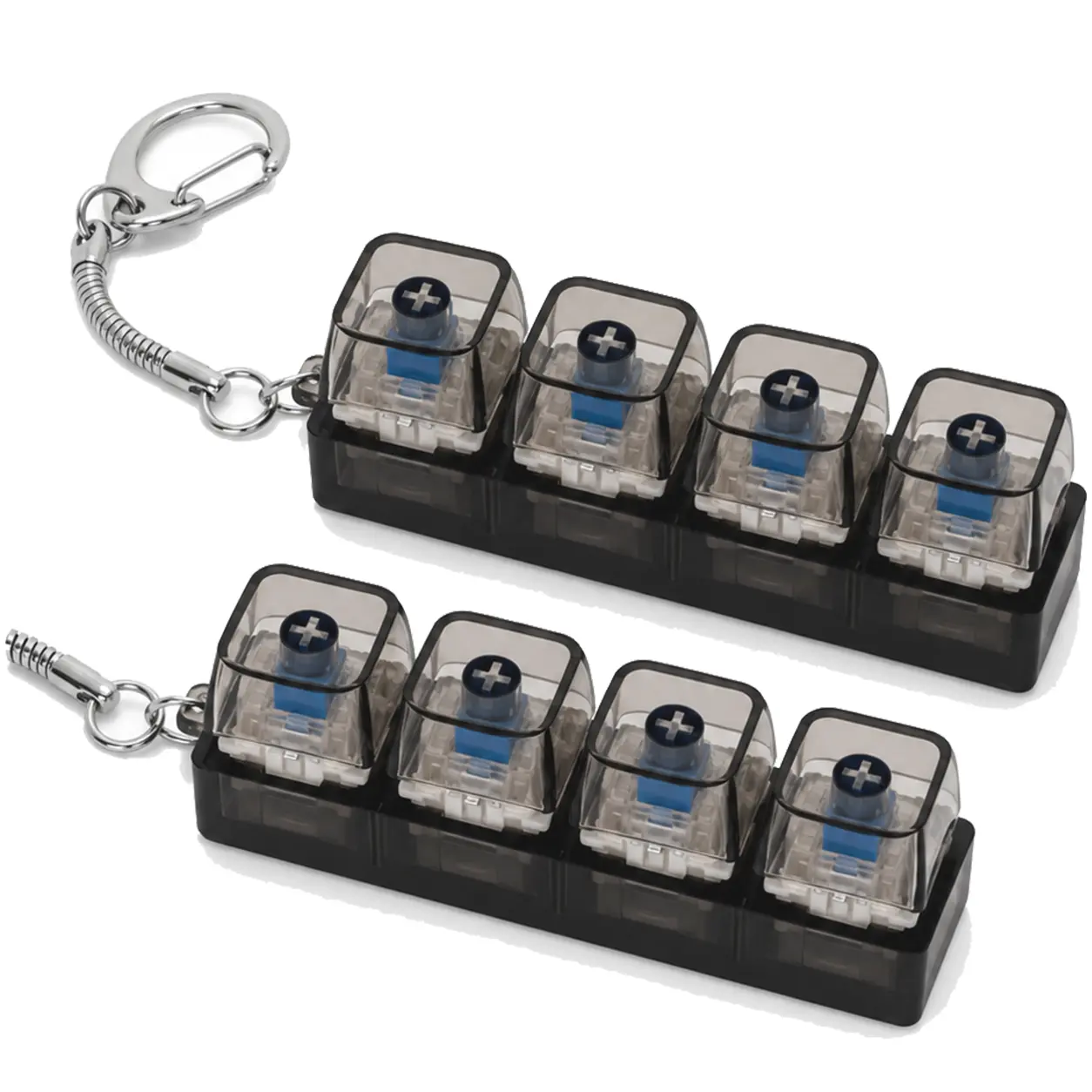 Keyboard Fidget Toy for Adults Fidget Keyboard Clicker Toys with LED Lights Keychain Stress Relief for Anxiety Decompression