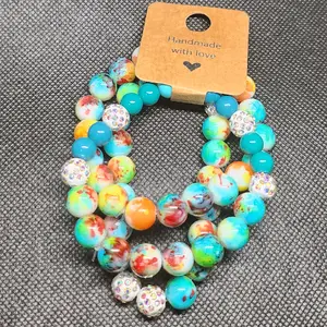 Handmade Glass Bead Bracelet Sets - Mix and Match Colors
