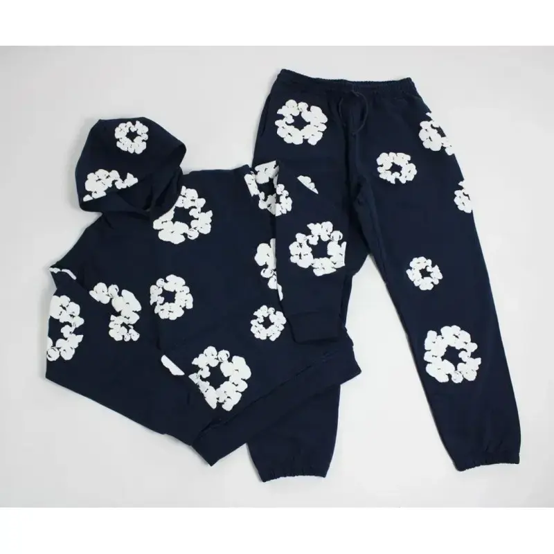 Navy Blue Suit (White Flower Wreath)