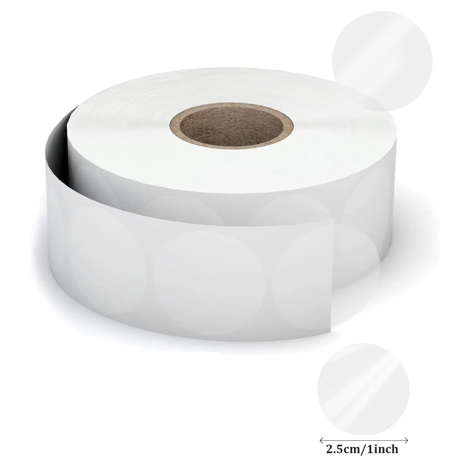 500 Sheets/roll Transparent Round Sealing Labels, Self Adhesive Labels, Sticky Labels, Adhesive Stickers for Gift Boxes, Cake Packaging, Scrapbooking, Birthday Gifts, Envelopes