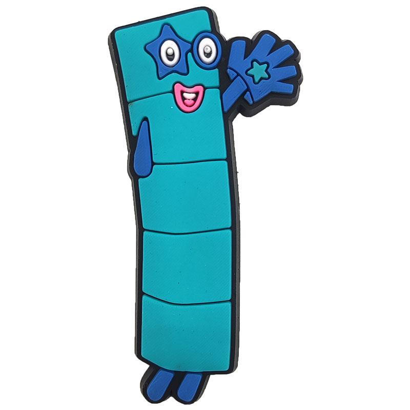 Cartoon Number Pattern Croc Shoe Charms for Kids Boys Girls Women Men PVC Wristband Sandals Clog Accessories Party Favor with Dragon and Character Designs Footwear