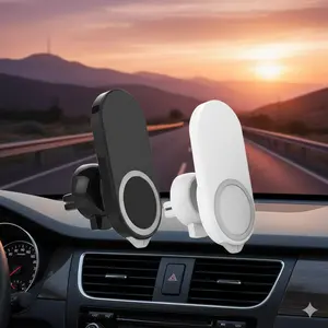 3-in-1 Magnetic Car Safety Mount: Emergency Escape Hammer, Seatbelt Cutter & Anti-Slip Vent Clip. Durable Must-Have for Road Trips & Family Vehicle Safety.