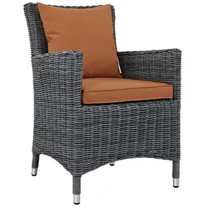 Modway Summon Dining Outdoor Patio Sunbrella® Armchair in Canvas Tuscan