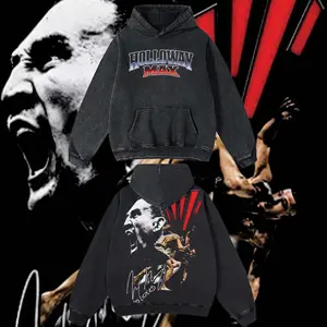 Reality.Wear Limited Holloway Max Unisex Oversized UFC Pullover Hoodie Top - 100% Heavyweight Cotton, Acid Retro Washed, Tweed Accent, Vintage Street Style Graphic, Menswear Classic Seamless Apparel, Casual Round Neck Sweatshirts