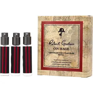 Robert Graham Courage Set-Blended Essence Travel Refill Spray 0.25 Oz X 3 For Men