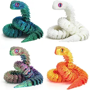 12in 24in 3D Printed Snake Toys, Flexible 3D Printed Animal, Fidget ADHD Snake Toys, Perfect Desk Pet for Animal Collectors, Halloween Decor, Christmas Toy 2025