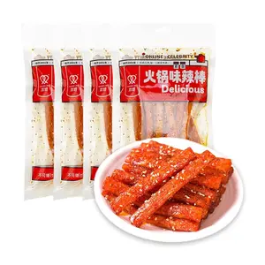 Fraunitsh Latiao Spicy Strips, 3.6oz(102g)*4 Pack Latio, Chinese Gluten Casual Hot Spicy Latio Snack, La Tiao,  (Pack of 4)