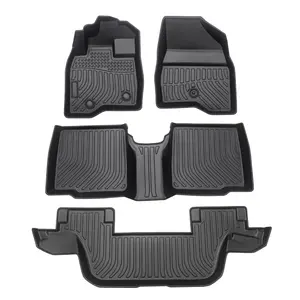 KELCSEECS Ford Explorer 7-P Bench 2015-2019 Floor Mats & Cargo Liners All-Weather TPE Front & Rear Row & Trunk Mats  Accessories Non-Slip Custom Fit Waterproof Easy Clean Eco-Friendly Safe Durable 3D Laser Scans