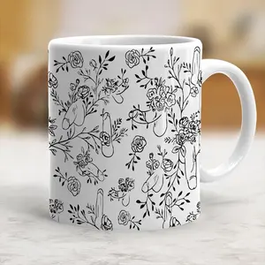 Peen Flowers Hidden Pattern Ceramic Mug