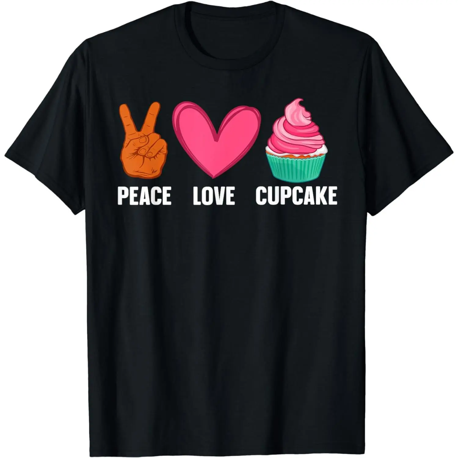 100% Cotton Cool Cupcake Art For Men Women Cake Baking Lover Cupcakes T-Shirt
