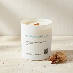 Bahama Fusion Signature Wood Wick Candle By Chandelle & Savon
