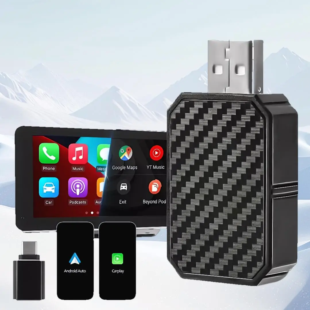 2024 Wireless Car Adapter, Plug & Play Car Adapter, for 2016 & Later Factory Wired CarPlay Cars, Car Essentials, Smart Car Charger, Universal Car Adap