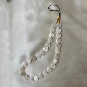 Simple Love Shell Beaded Keychain Mobile Phone Chain Pendant Fashion Mobile Phone Case Accessories Female Jewelry Gifts