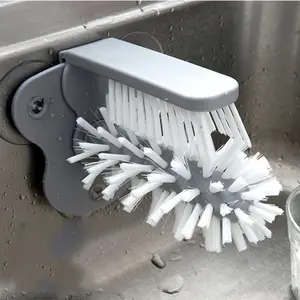 Multifunctional Wall-Mounted Cup Cleaning Brush Set, Rotatable Kitchen Sink Hand Wash Basin Cleaner, Practical Cleaning Tool Kit, Bottlewasher