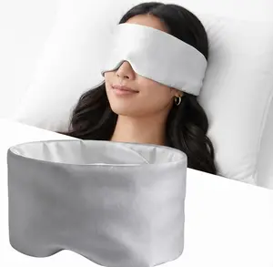 Premium Weighted Sleep Mask | Dual-Sided Silk & Cotton | Total Blackout Comfort for Deep Rest, Travel & Side Sleepers