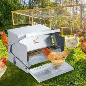 VEVOR Automatic Chicken Feeder, TikTokShopBlackFriday, 25 lbs Capacity Feeds 10 Chickens up to 11 Days, Galvanized Steel Poultry Feeder
