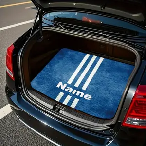 1pc. Customizable Car Trunk Mat with Your Name Printed on It, White Personalized Design-Suitable for All Car Models. A Perfect Unisex Gift for All Seasons, a Car Essential, Stylish Trunk Mat, Car Interior Trim. Soft Texture, Made of High-Quality