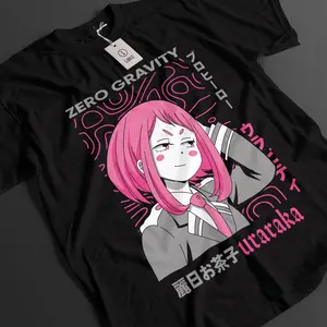 My Hero Academia Anime T-shirt & Sweatshirt, Ochaco Uraraka Zero Gravity Waifu Graphic Tee, Vintage Oversized Unisex Streetwear, Gifts for Him Her