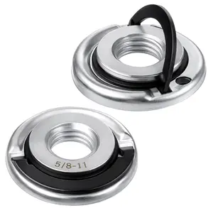 2 count Quick Release Angle  Flange Nut, Angle  Flange Nuts with 5/8-11 Inch Thread, Metal Angles Grinders Nuts Quick Lock Grinders Nut for Replacement  Fixing  Discs