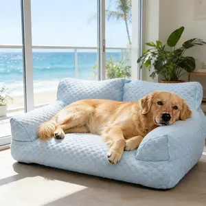Pet Ice Silk Sofa, Summer Cool Comfort, 22°c Cooling, 5D Massage Beads, Durable Breathable PP Cotton, Non-Removable, Suitable for Cats Dogs