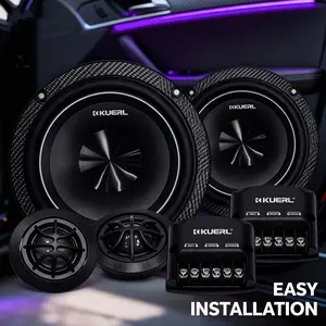 6.5-inch car audio system - full range stereo, with high pitched dome speakers and subwoofer, 800W compatible (no external amplifier required), suitable for/truck/SUV, plug and play installation, simple wiring harness (professional audio upgrade kit)